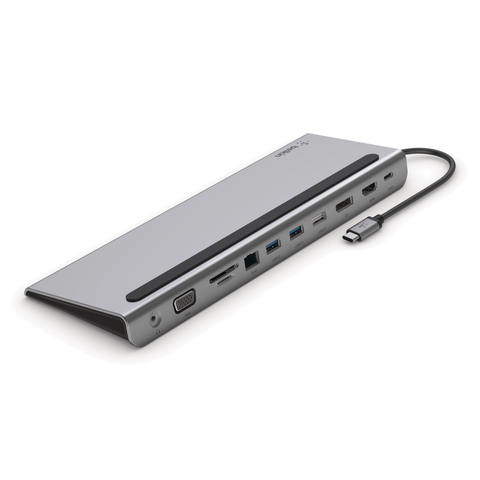 Belkin USB-C 11-in-1 Multiport Dock (USb-C to 3.5mm + VGA + SD + MicroSD + Gigabit Ethernet + USB-A 3.0 + USB-A 2.0 + 4K DP + 4K HDMI + USB-C PD)_main