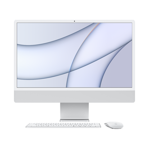 iMac 24 inch M1 in Silver with Magic Keyboard and Mouse (main)