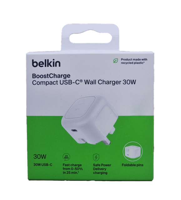Belkin BoostCharge Compact USB-C Wall Charger 30W