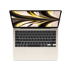 MacBook Air with M2 in Starlight showing Keyboard
