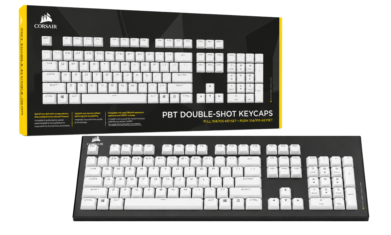 CORSAIR GAMING PBT Doubleshot-White_1_1