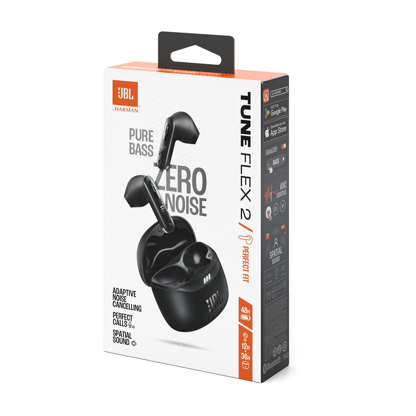 JBL Tune Flex 2 - True Wireless Noise Cancelling Earbuds-Black